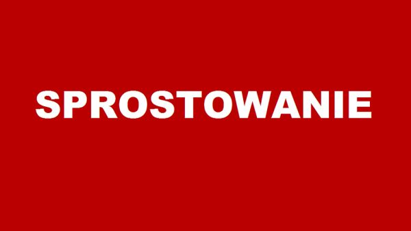 sprostowanie